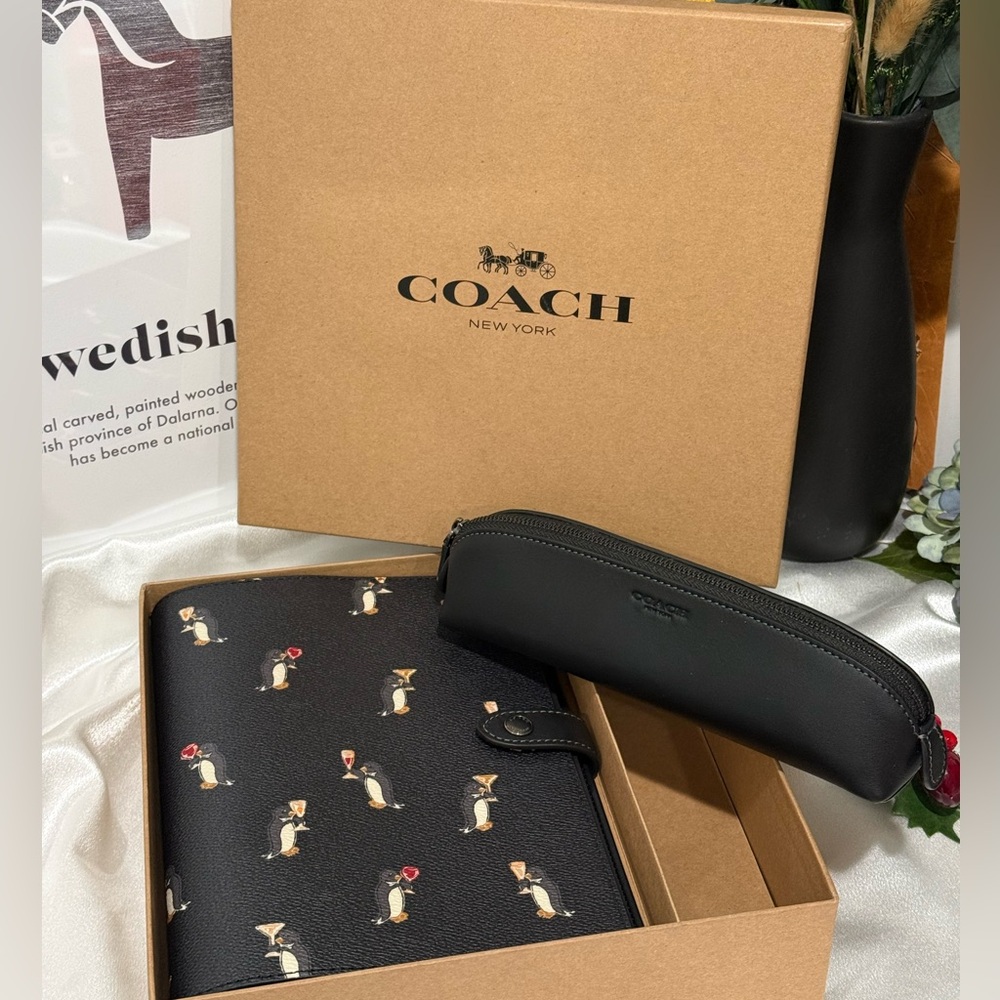 Coach Boxed Notebook And Pencil Case Set - Picture 7 of 10